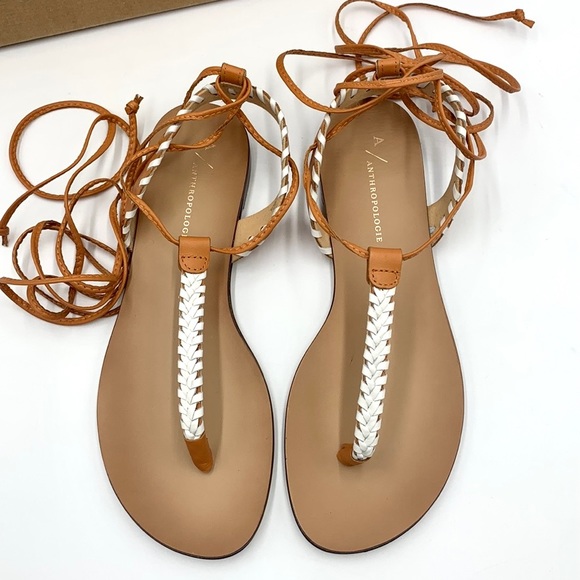 Anthropologie Tie Up Thong Sandals Size EU 36 - Picture 3 of 16